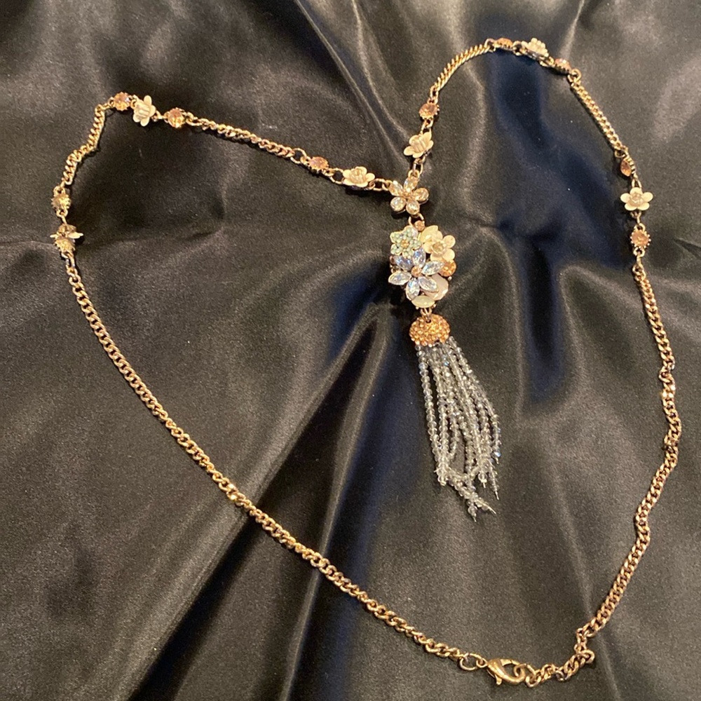 Floral tassel necklace